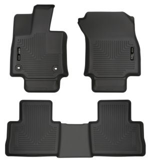Toyota RAV4 Floor Mats - Front + 2nd Seat - Husky Liners - Weatherbeater - Black - 2019